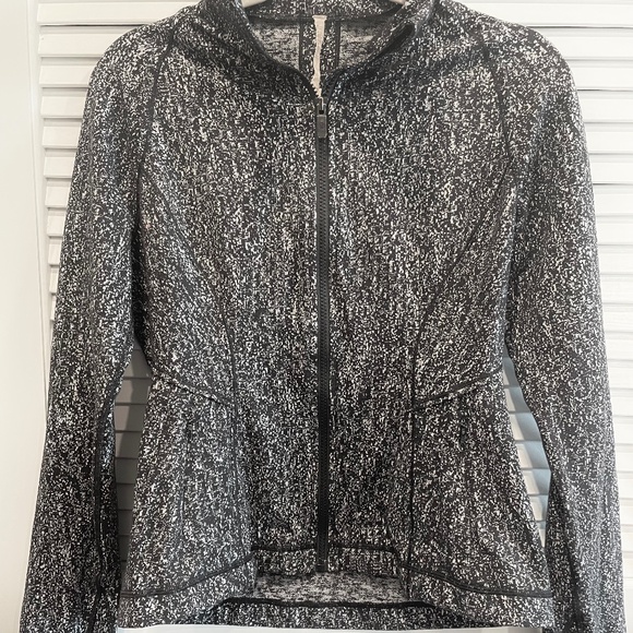 Lululemon Lightly Jacket Luon Suited Jacquard Black & White - Picture 6 of 7